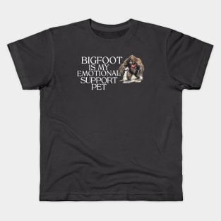 Bigfoot Is My Emotional Support Pet Spirit Animal Kids T-Shirt